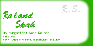 roland spah business card